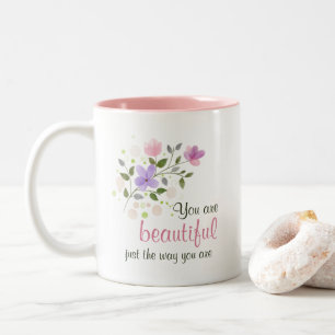 Tasse 2 Couleurs Vous Êtes De Beaux Fleurs sauvages D'Aquarelle