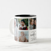 Tasse 2 Couleurs Vous êtes le meilleur oncle/autre 7-Photo Collage (Devant gauche)