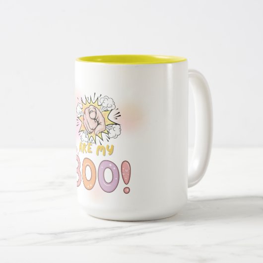 Tasse 2 Couleurs Vous êtes mon Boo - mignon fantôme Hallo (Devant droit)
