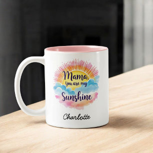 Tasse 2 Couleurs Vous Êtes Mon Soleil Cadeau de coeur pour maman