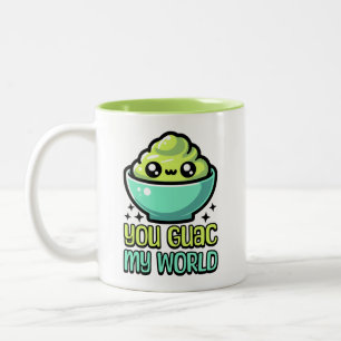 Tasse 2 Couleurs Vous Guac Mon Monde ! Cute Guacamole Pun