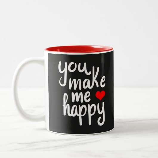 TASSE 2 COULEURS **VOUS ME RENDEZ HEUREUX** (Gauche)