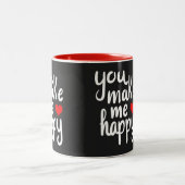 TASSE 2 COULEURS **VOUS ME RENDEZ HEUREUX** (Centre)