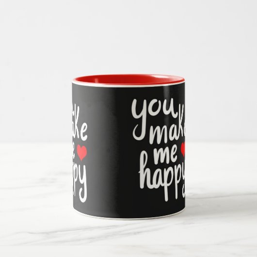 TASSE 2 COULEURS **VOUS ME RENDEZ HEUREUX** (Centre)