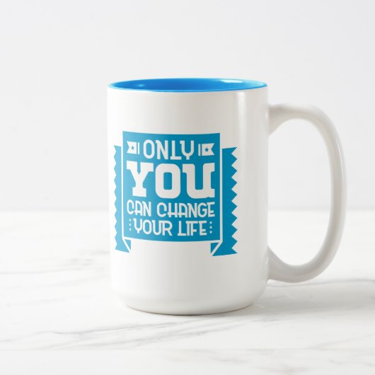 Tasse 2 Couleurs Vous Seul Pouvez Changer Votre Vie (Droit)