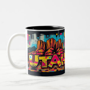 Tasse 2 Couleurs Voyage de graffitis de la vallée du Monument de l'
