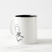 Tasse 2 Couleurs Voyage de libellule (Devant gauche)