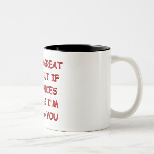 Tasse 2 Couleurs Voyage de zombi (Droit)