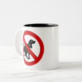 Tasse 2 Couleurs VOYAGE ⚠ THAÏE NO DOG Fouling ⚠ (Devant gauche)