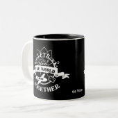 Tasse 2 Couleurs Voyageons ensemble dans le monde | Amusant (Devant gauche)