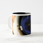 Tasse 2 Couleurs Voyager 2 vaisseau spatial (Devant gauche)