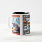 Tasse 2 Couleurs Voyageur-Tasse du monde (Devant gauche)