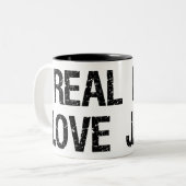 Tasse 2 Couleurs Vrai amour Jésus d'hommes (Devant gauche)