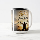 Tasse 2 Couleurs Vraiment libre (Devant droit)