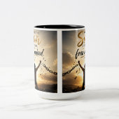 Tasse 2 Couleurs Vraiment libre (Centre)