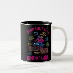 Tasse 2 Couleurs VTT Quad Vélo Dit Quatre Filles Rouleuses Drôle UT