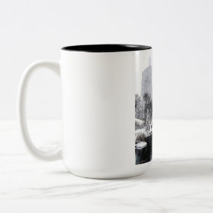 Tasse 2 Couleurs Vue artistique de l'hiver à New York City dans Cen