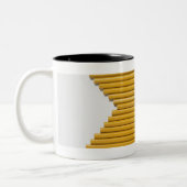 Tasse 2 Couleurs Vue courbe des crayons dans une rangée (Gauche)
