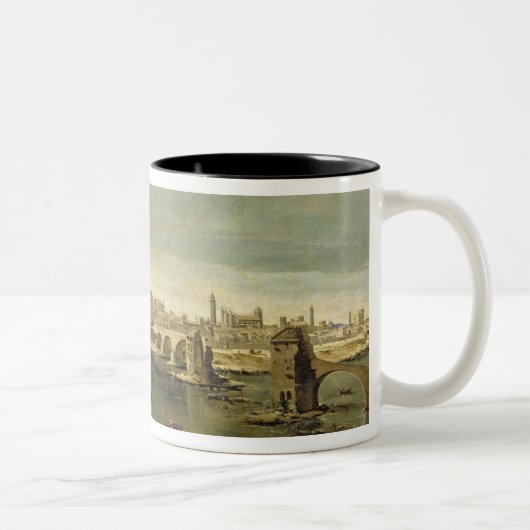 Tasse 2 Couleurs Vue de la ville de Saragosse (Droit)