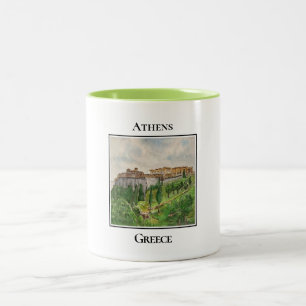 Tasse 2 Couleurs Vue de l'Acropole, Athènes Grèce