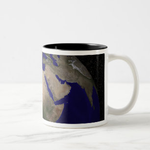 Tasse 2 Couleurs Vue de l'Afrique, l'Europe, le Moyen-Orient, et