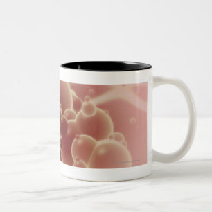 Tasse 2 Couleurs Vue microscopique des microsphères de latex