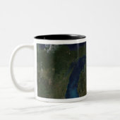 Tasse 2 Couleurs Vue satellite des Grands Lacs (Gauche)