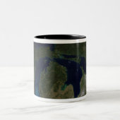 Tasse 2 Couleurs Vue satellite des Grands Lacs (Centre)