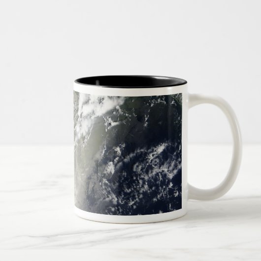 Tasse 2 Couleurs Vue satellite des stries et rubans d'huile (Droit)