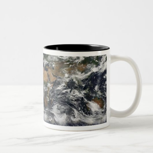 Tasse 2 Couleurs Vue satellite détaillée de la Terre (Droit)