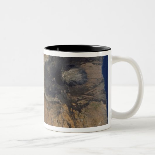 Tasse 2 Couleurs Vue satellite du Mont Fogo (Droit)