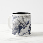 Tasse 2 Couleurs Vue satellite d'un glacier himalayen (Devant gauche)