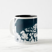 Tasse 2 Couleurs Vue sur le Groenland et l'océan Arctique (Devant gauche)