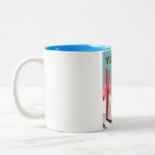 Tasse 2 Couleurs Vuokatti Finlande affiche ski (Gauche)