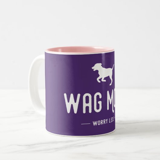 Tasse 2 Couleurs Wag Plus Inquiète Moins (Devant gauche)