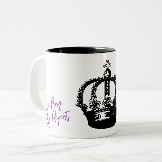 Tasse 2 Couleurs Wake.Pray.Slay.Repeat (Devant gauche)