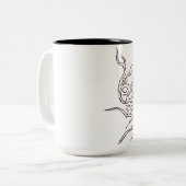 Tasse 2 Couleurs Wandering bird Japanese yokai Design (Devant gauche)