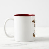 Tasse 2 Couleurs warning chocolate shrinks jeans citation humour (Gauche)