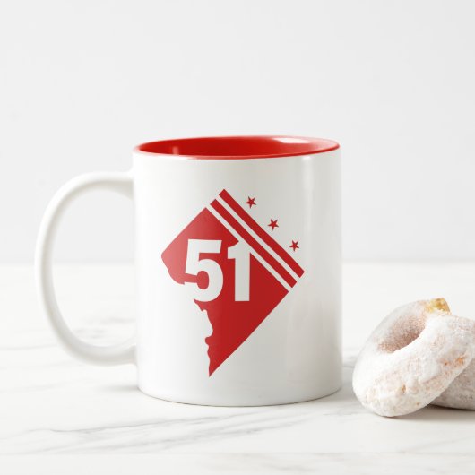 Tasse 2 Couleurs Washington DC 51 (Avec donut)