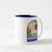 Tasse 2 Couleurs Washington DC Travel Art Emblem (Devant droit)