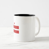Tasse 2 Couleurs Washington, drapeau de C.C (Devant droit)