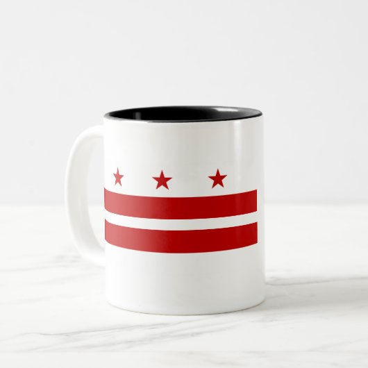 Tasse 2 Couleurs Washington, drapeau de C.C (Devant gauche)