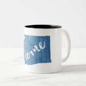 Tasse 2 Couleurs Washington State Home Wood Grain (Devant droit)