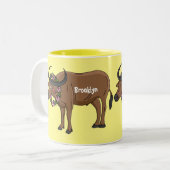 Tasse 2 Couleurs Water buffalo with flowers (Devant gauche)