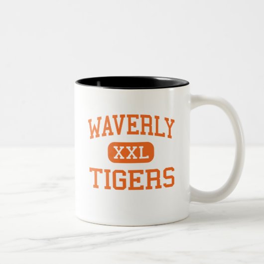 Tasse 2 Couleurs Waverly - tigres - lycée - Waverly Ohio (Droit)