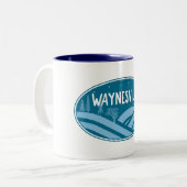Tasse 2 Couleurs Waynesville North Carolina Outdoors (Devant gauche)