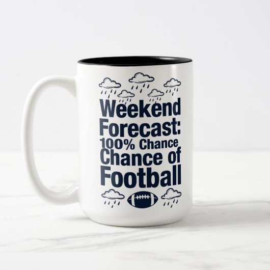Tasse 2 Couleurs Weekend Forecast: Football (Gauche)