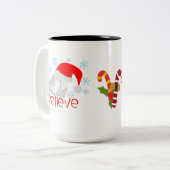 Tasse 2 Couleurs Weight Fish Head Père Noël (Devant gauche)