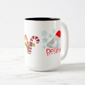 Tasse 2 Couleurs Weight Fish Head Père Noël (Devant droit)