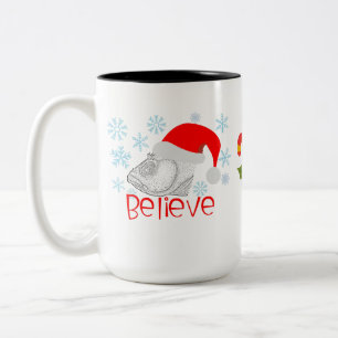 Tasse 2 Couleurs Weight Fish Head Père Noël